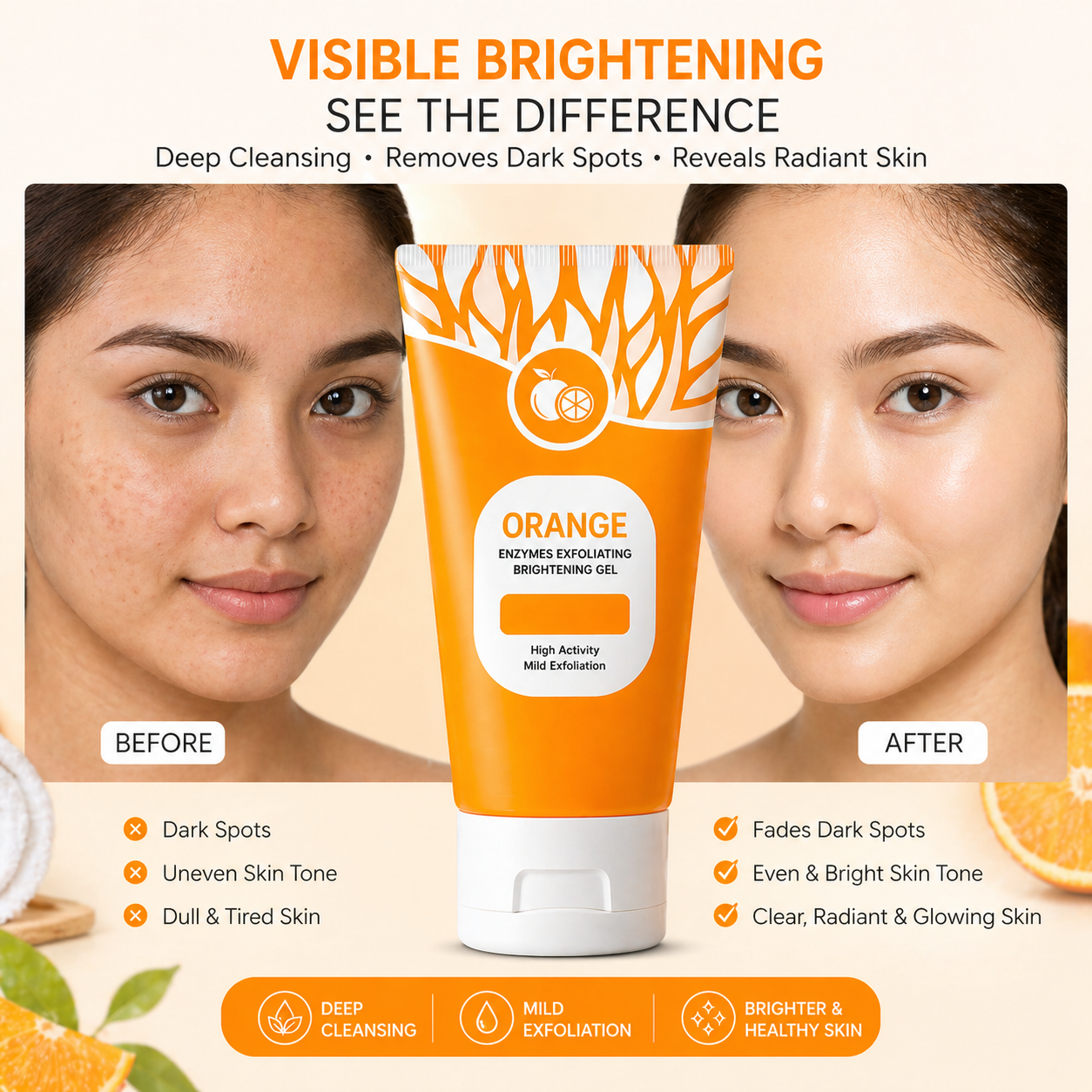 Orange Enzyme Cleansing Gel Buy 1 Get 1 Free