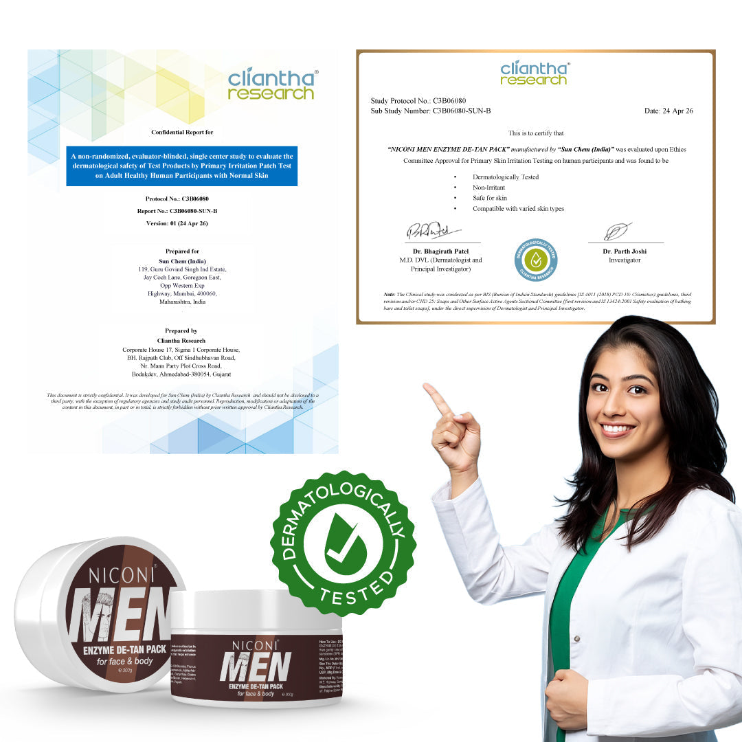 Niconi Men & Women Enzyme De-Tan Pack For Face & Body