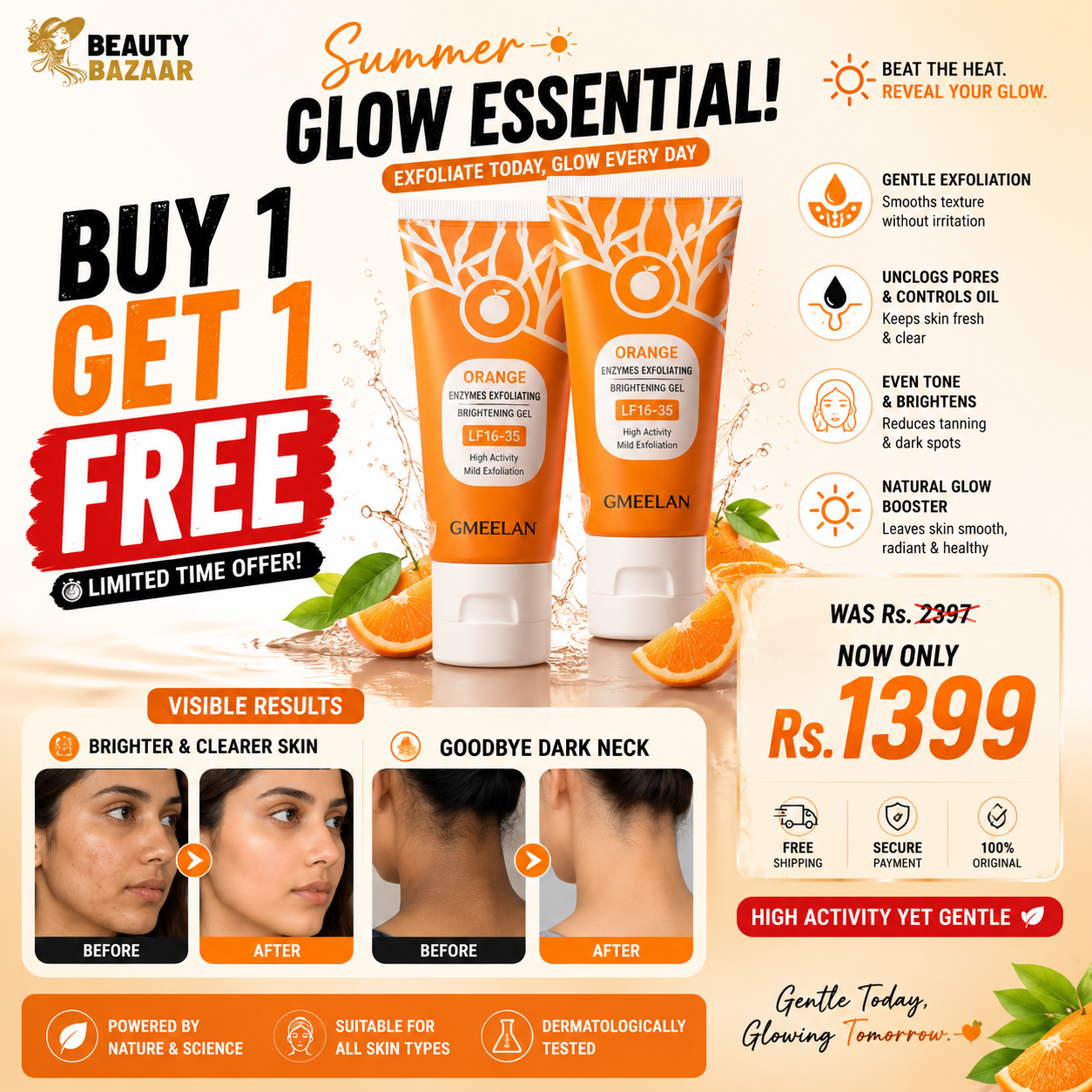 Orange Enzyme Cleansing Gel Buy 1 Get 1 Free